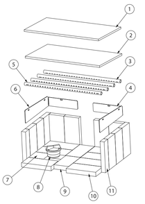 Repair Parts 2 Diagram and Parts List for US2500E-BP  US Stove Company Heating Stove